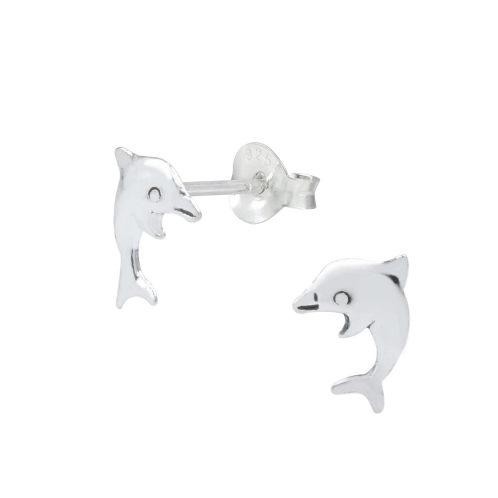 [10000057] Puces d'oreilles dauphin en argent