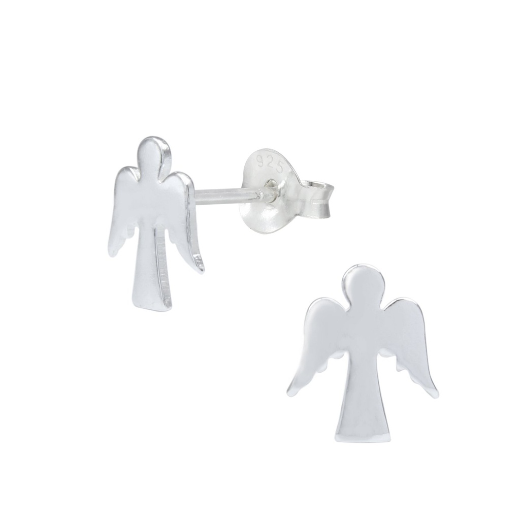 [10000047] Silver Angel Stud Earrings