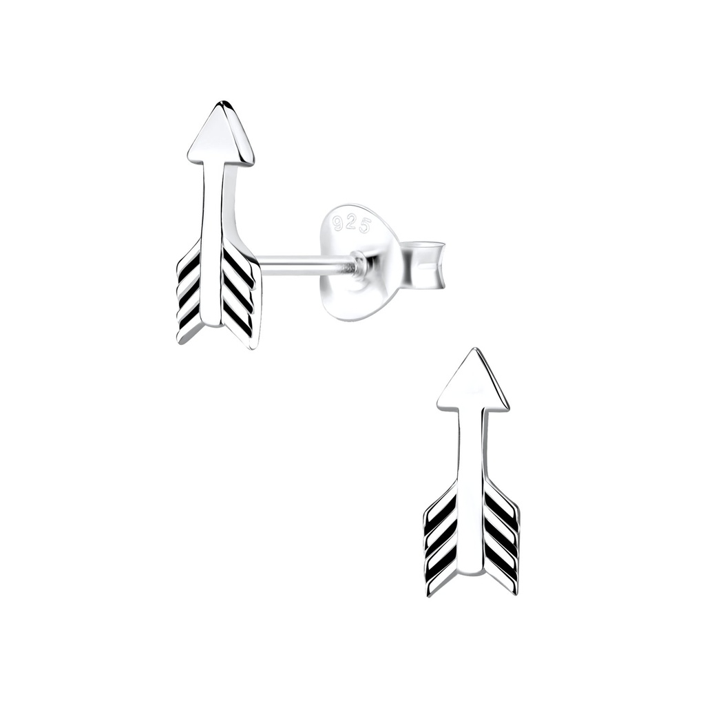 Puces d'oreilles flèche en argent