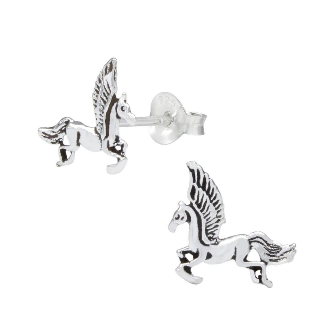 [10000035] Puces d'oreilles pégase en argent