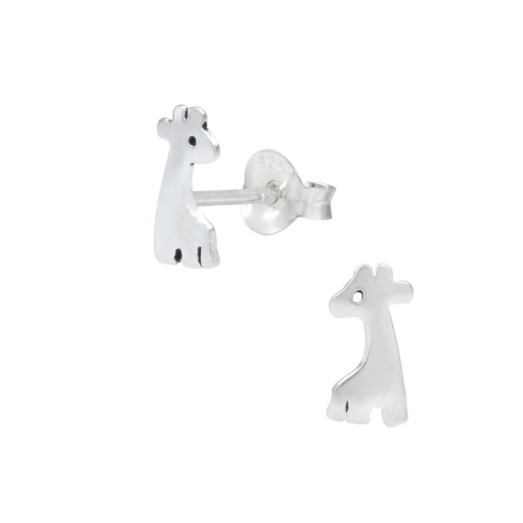 Puces d'oreilles girafe en argent