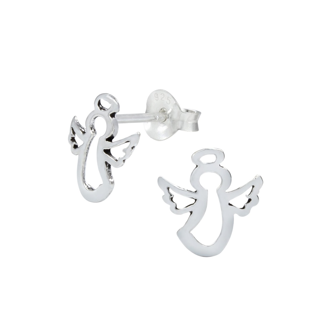 [10000021] Puces d'oreilles ange en argent