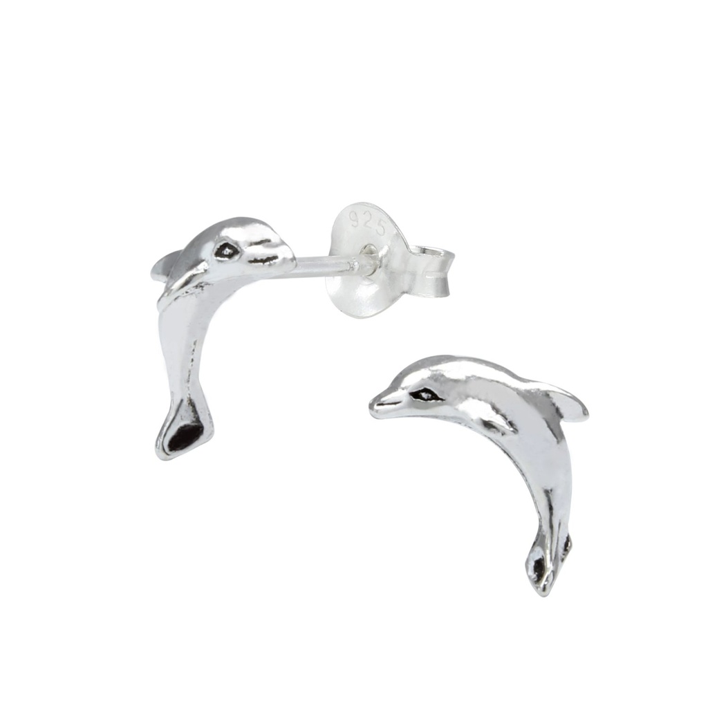 Puces d'oreilles dauphin en argent