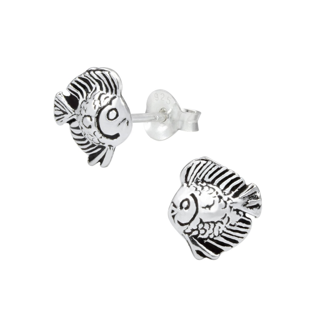 Puces d'oreilles poisson en argent