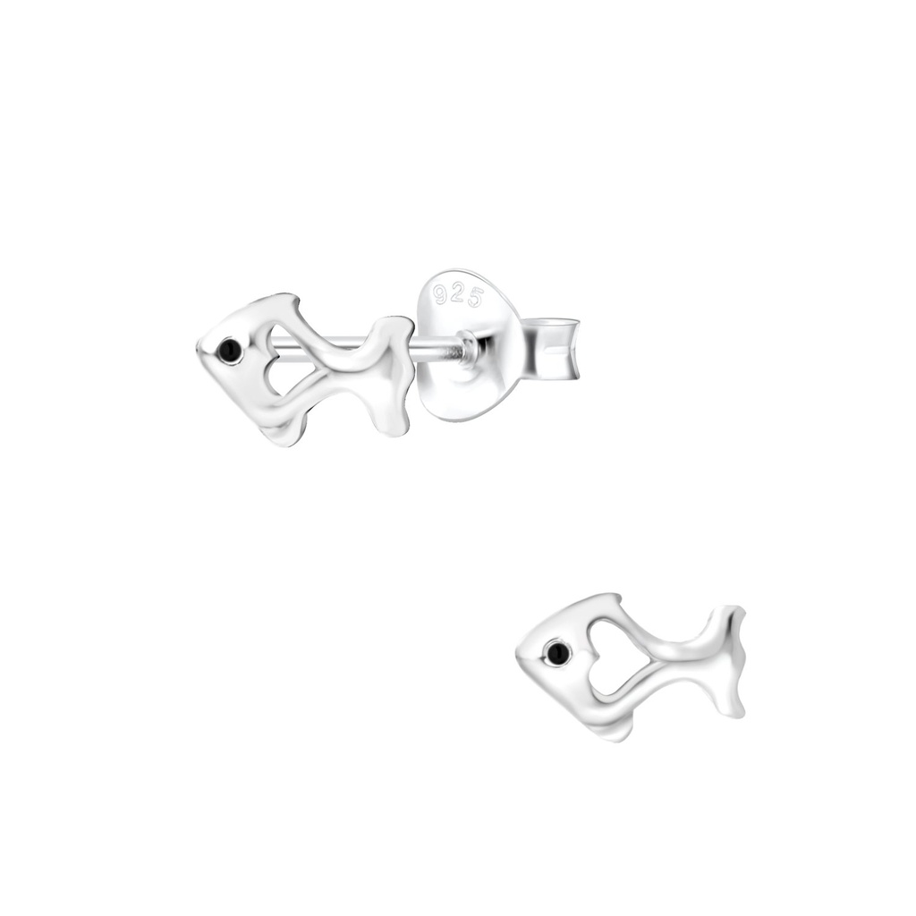 Puces d'oreilles poisson en argent