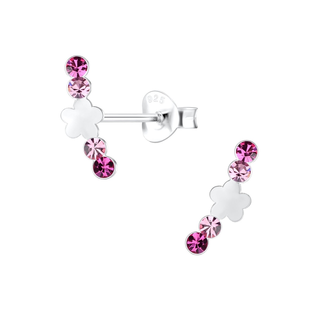 [10022764] Silver Flower Stud Earrings