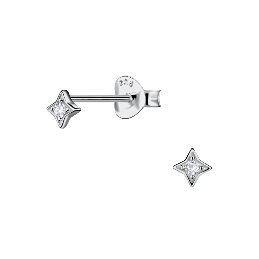 Puces d'oreilles étoile en argent