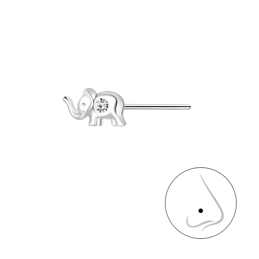[10039418] Clou de nez éléphant en argent