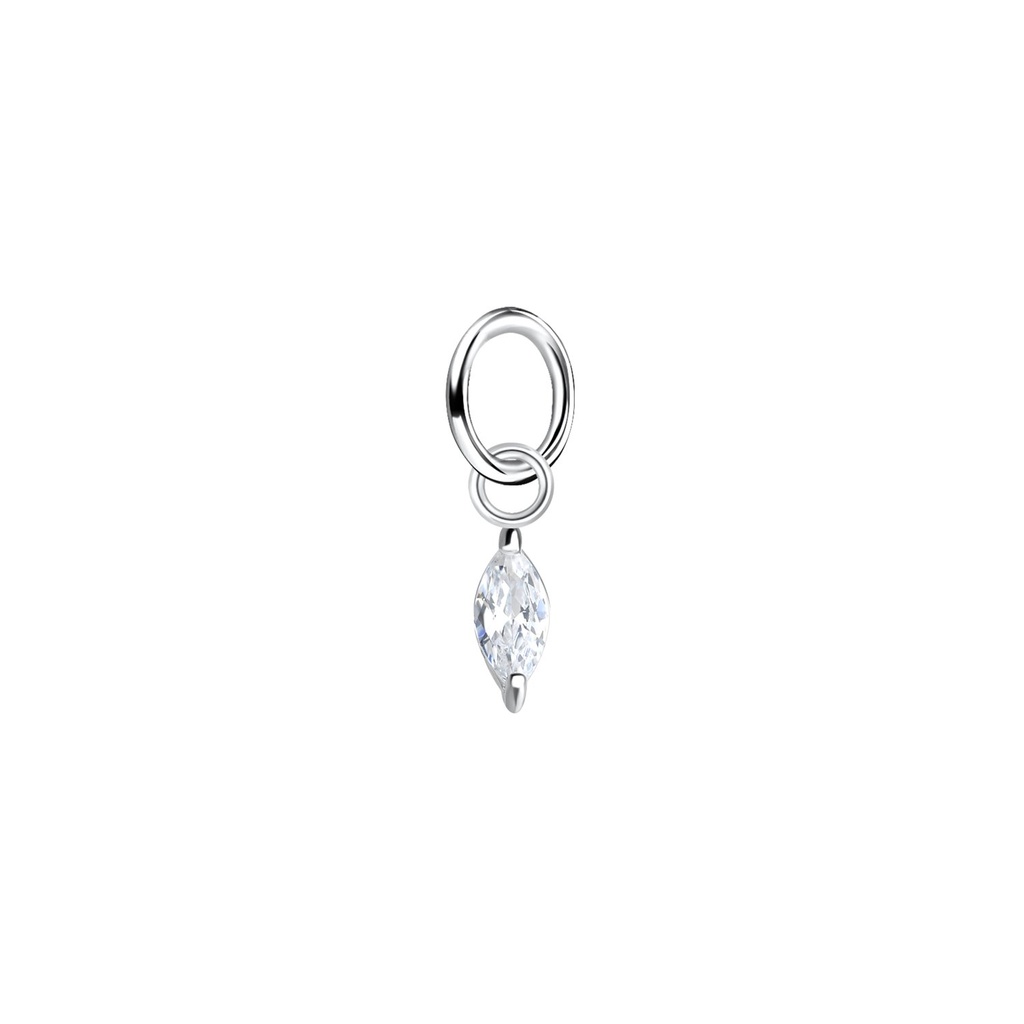 [10038742] 2x4mm Marquise Cubic Zirconia Pendant