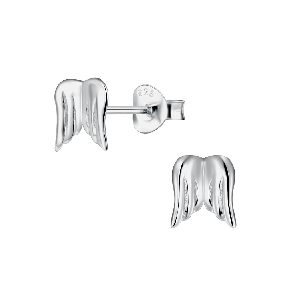 Puces d'oreilles aile en argent