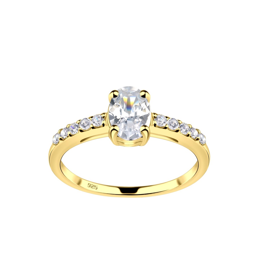 [10039645] Bague pierre ovale en argent (EU 49 / US 5)