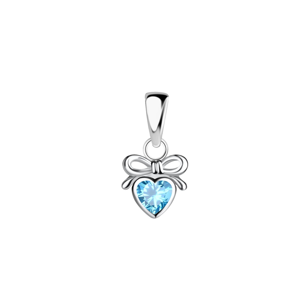 [10035857] Silver Bow Heart Pendant