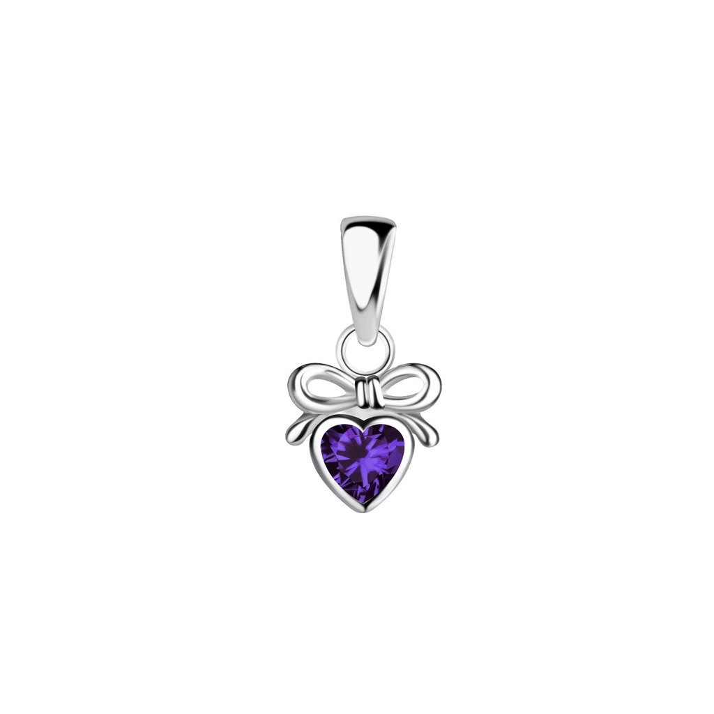 Pendentif cœur nœud en argent