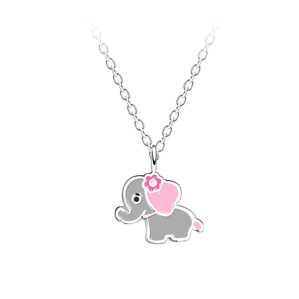 [10034910] Collier éléphant en argent