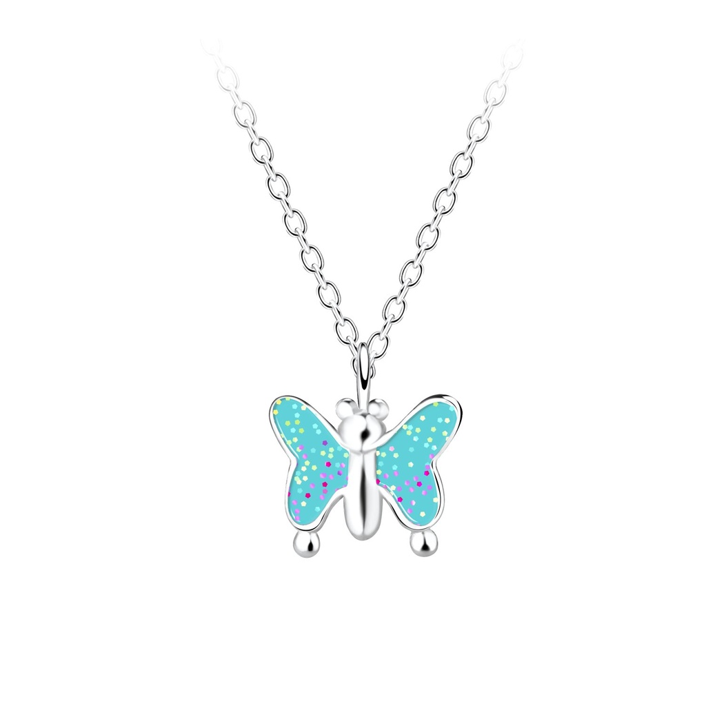 Collier papillon en argent
