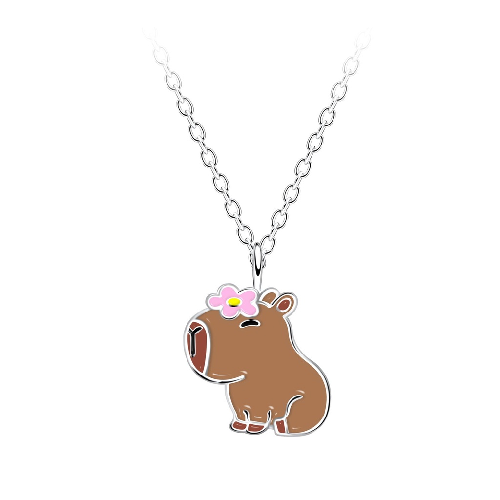 Collier capybara en argent