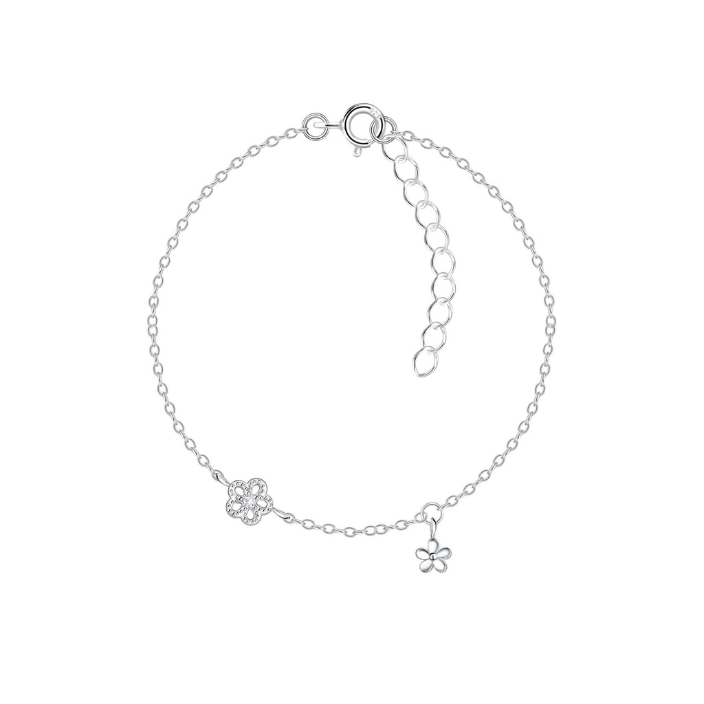 [10034337] Bracelet fleur en argent
