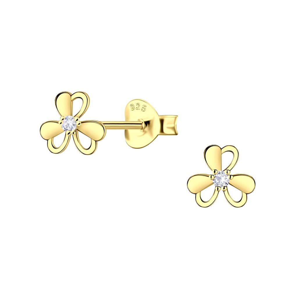 [10036073] Silver Flower Stud Earrings