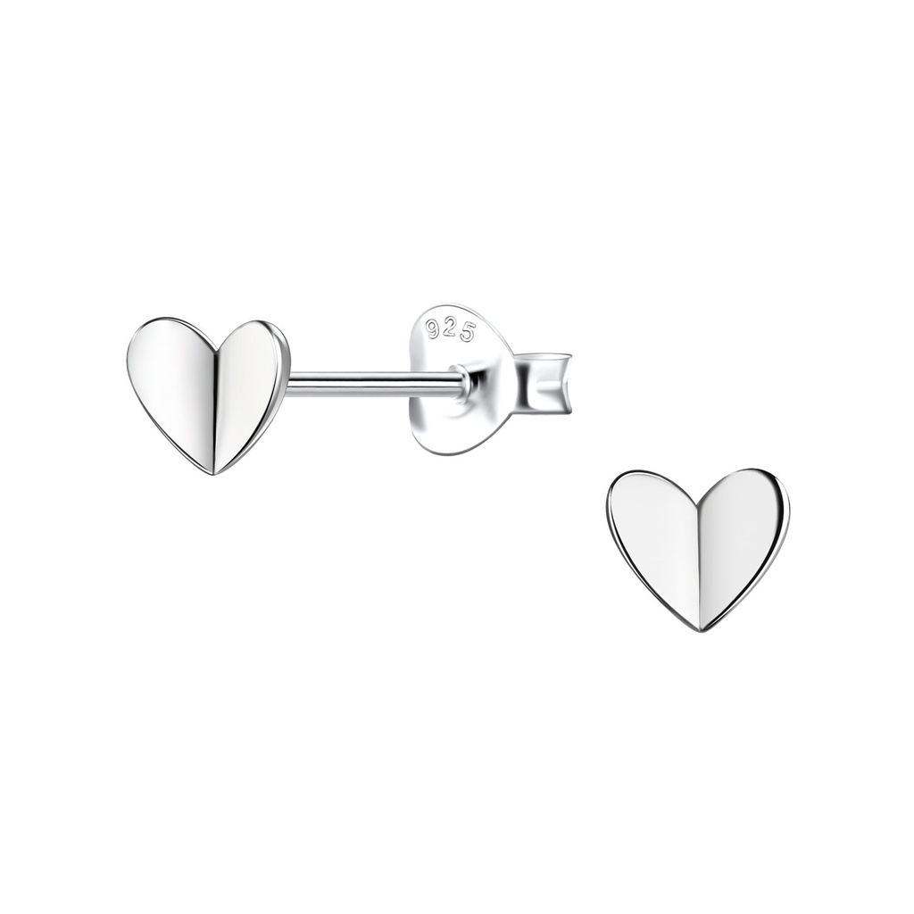 [10037113] Puces d'oreilles cœur en argent