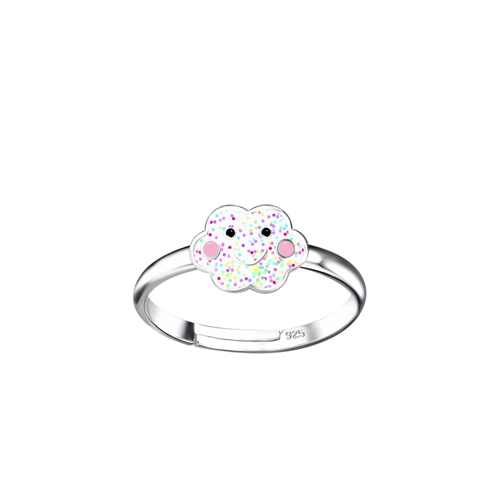 [10037609] Bague réglable nuage en argent