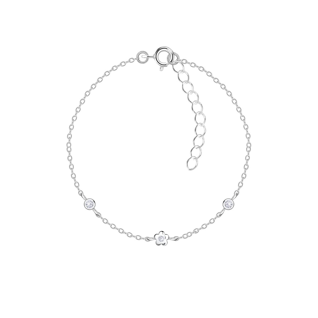 [10034347] Bracelet fleur en argent