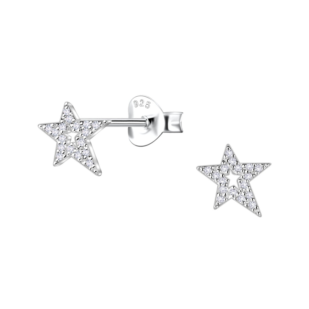 [10037485] Puces d'oreilles étoile en argent