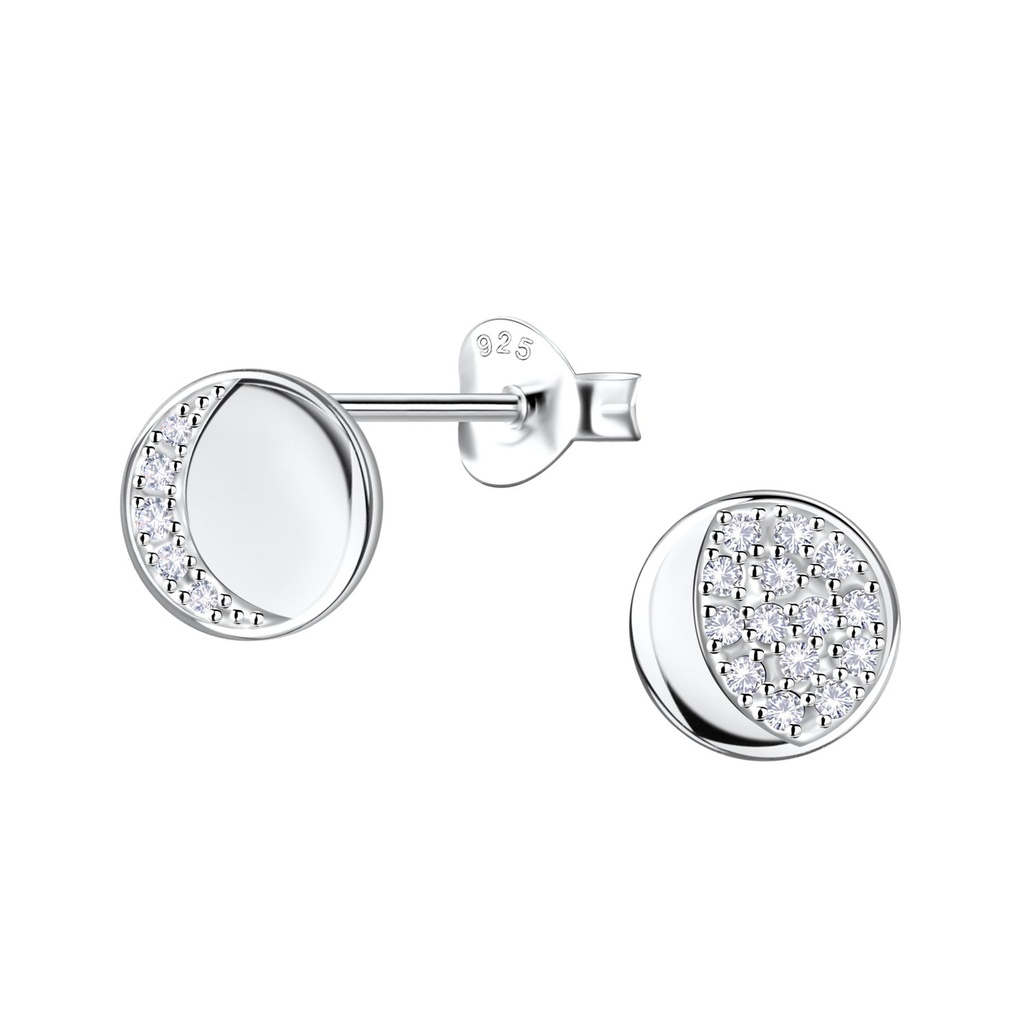 [10034146] Puces d'oreilles rondes en argent