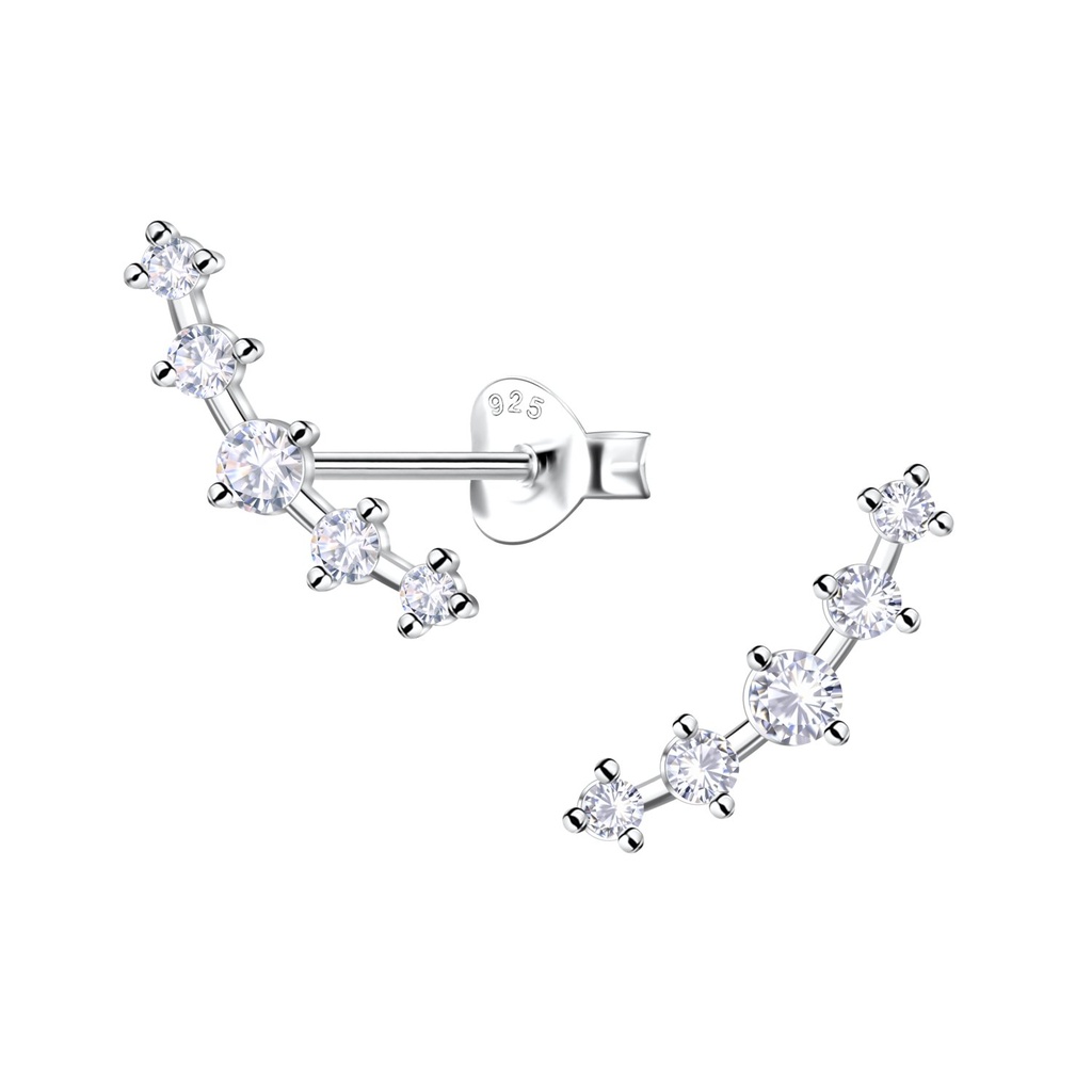 [10034129] Puces d'oreilles courbées en argent
