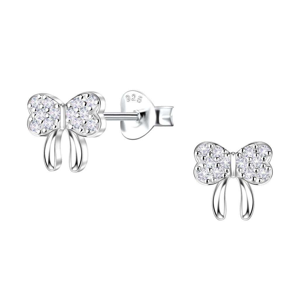 Puces d'oreilles nœud en argent