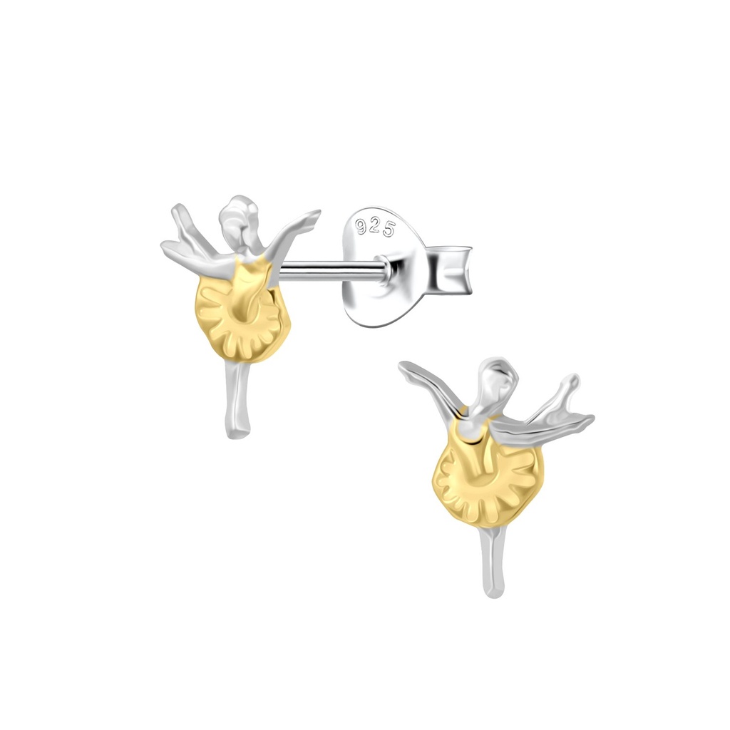 [10037350] Puces d'oreilles ballerine en argent