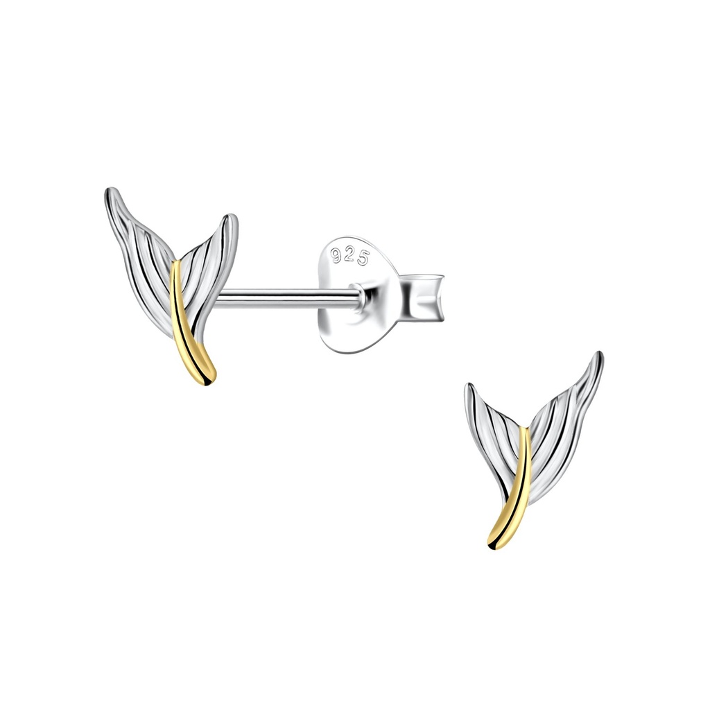 [10037522] Puces d'oreilles queue de sirène en argent