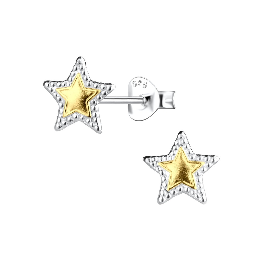 Silver Star Stud Earrings