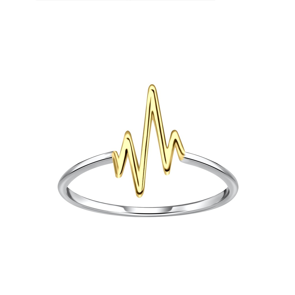 Silver Heartbeat Ring