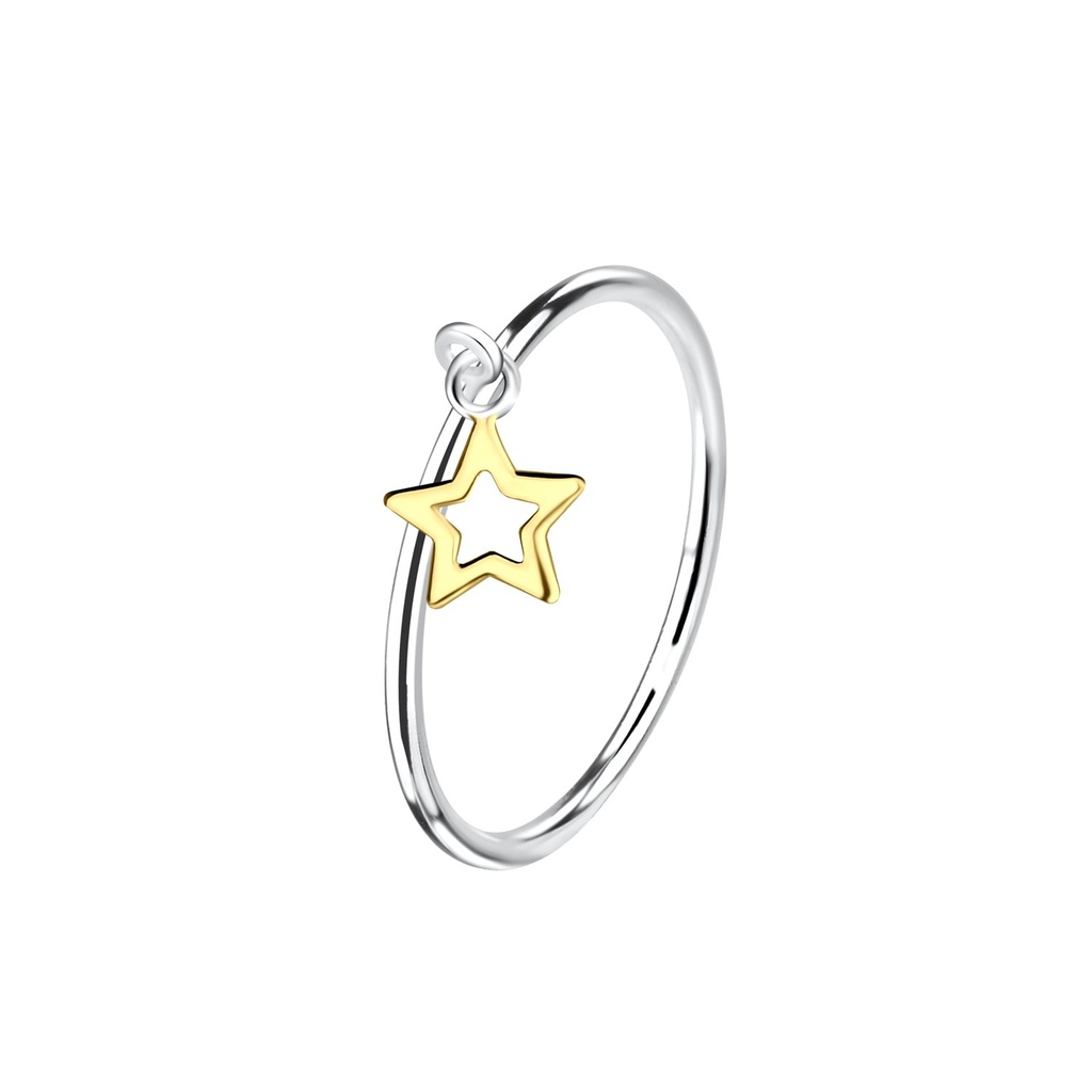 [10037513] Silver Star Charm Ring (EU 52 / US 6)