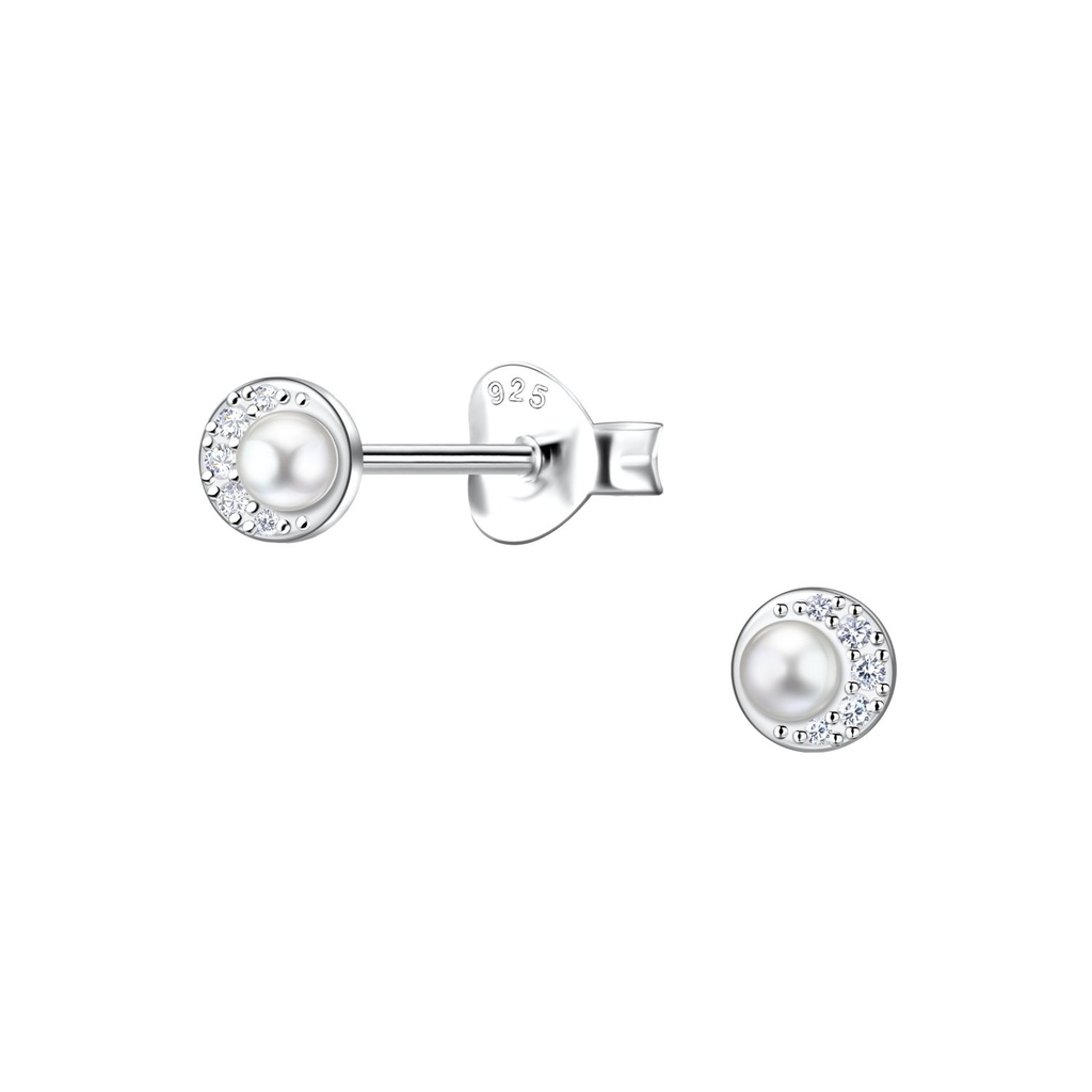 [10035324] Puces d'oreilles rondes en argent
