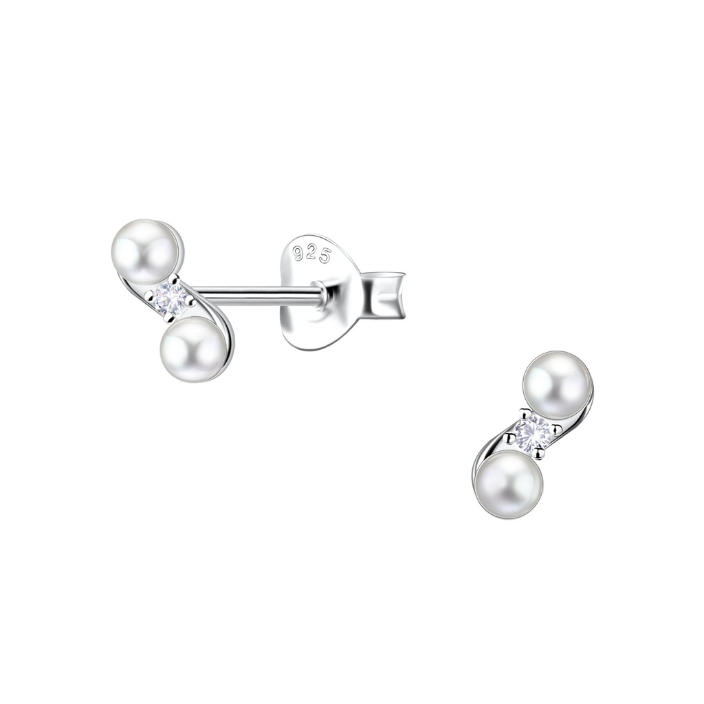 [10035359] Puces d'oreilles géométriques en argent