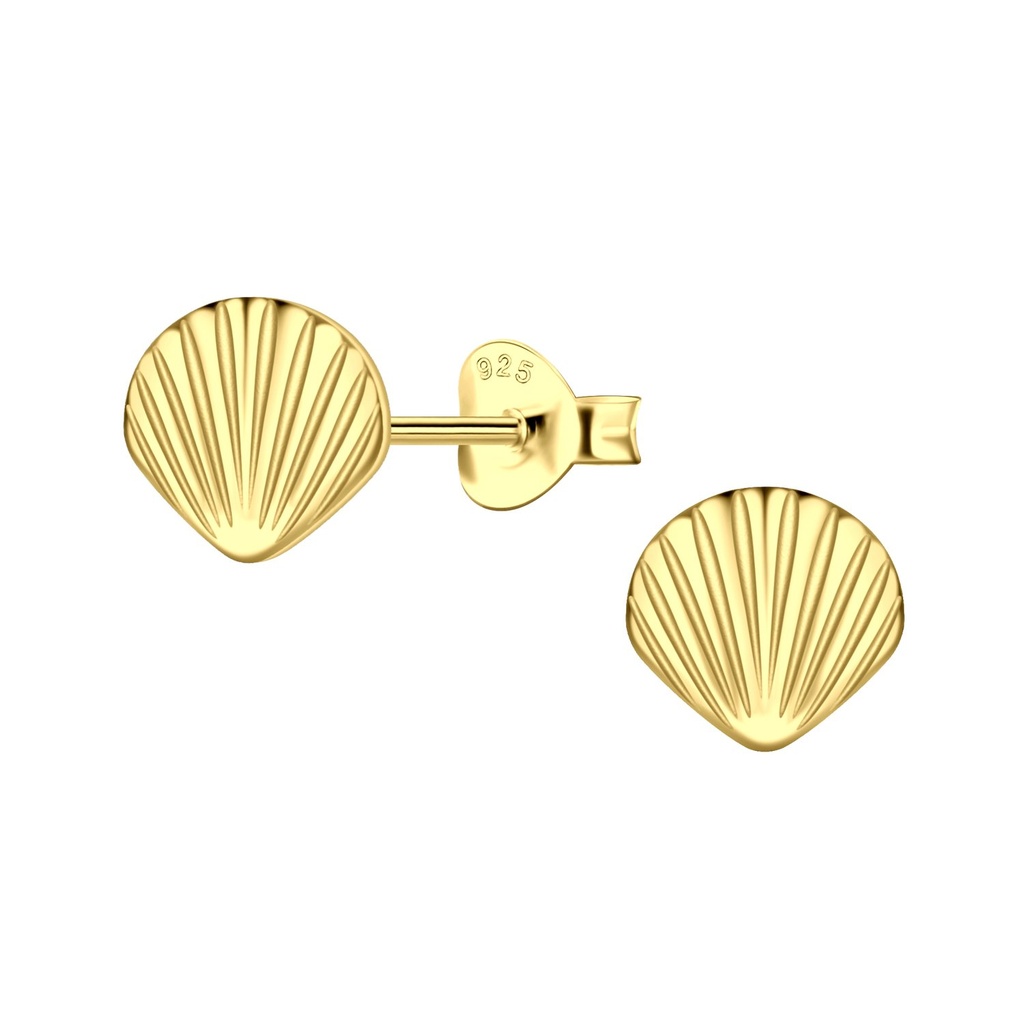 [10037104] Puces d'oreilles coquillage en argent