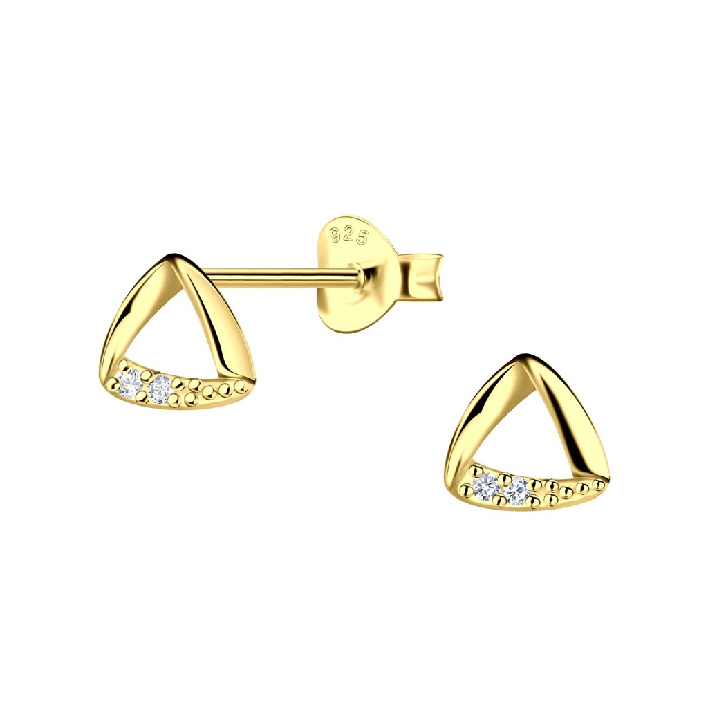 [10034663] Silver Geometric Stud Earrings