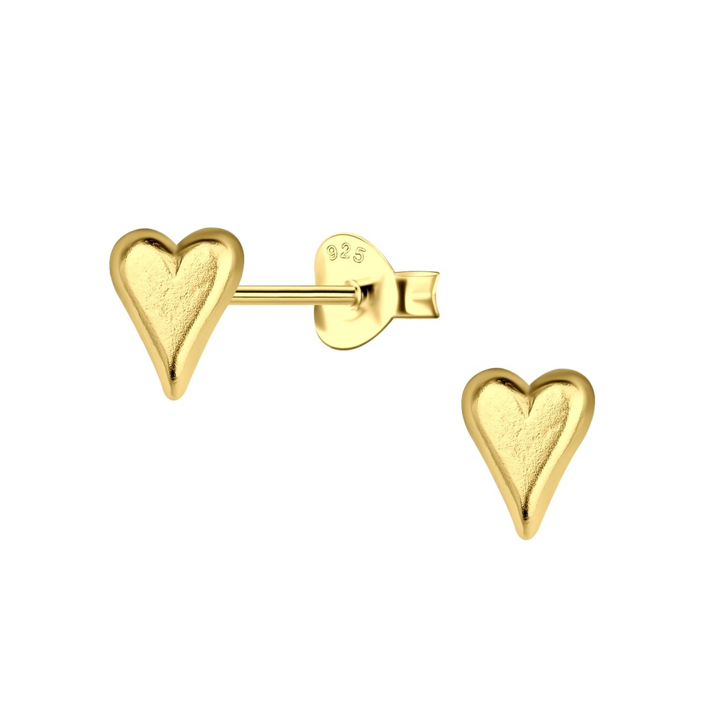 Silver Heart Stud Earrings