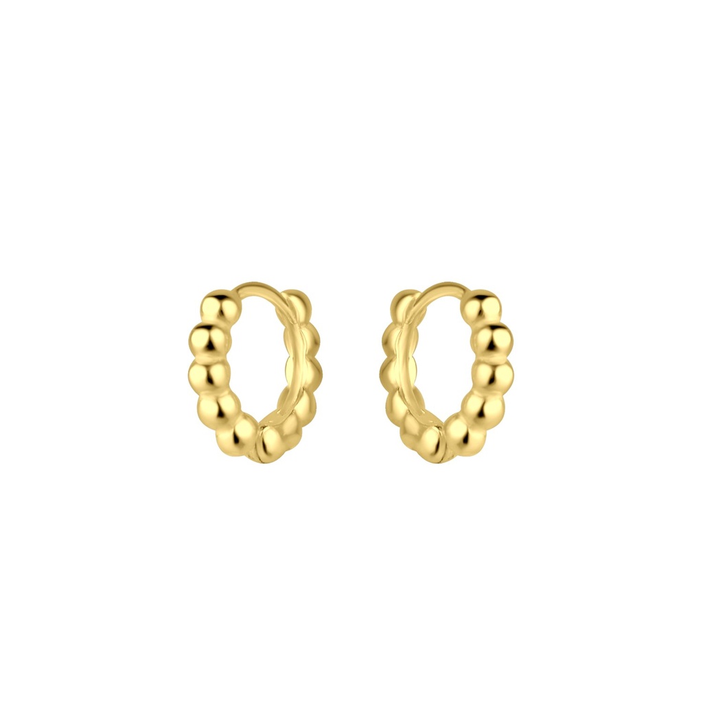 [10038255] 10mm Silver Ball Huggie Earrings
