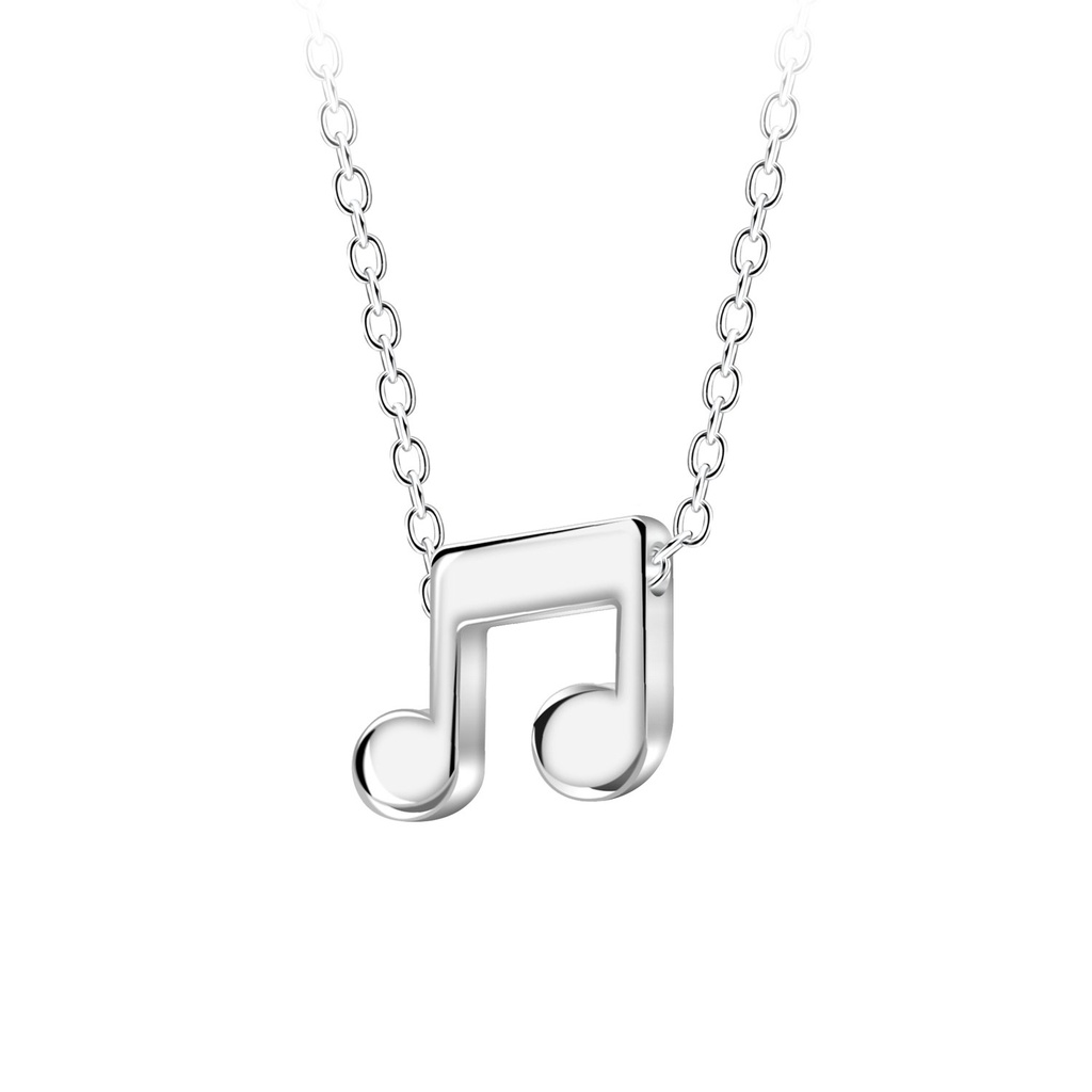 [10036139] Silver Music Note Necklace