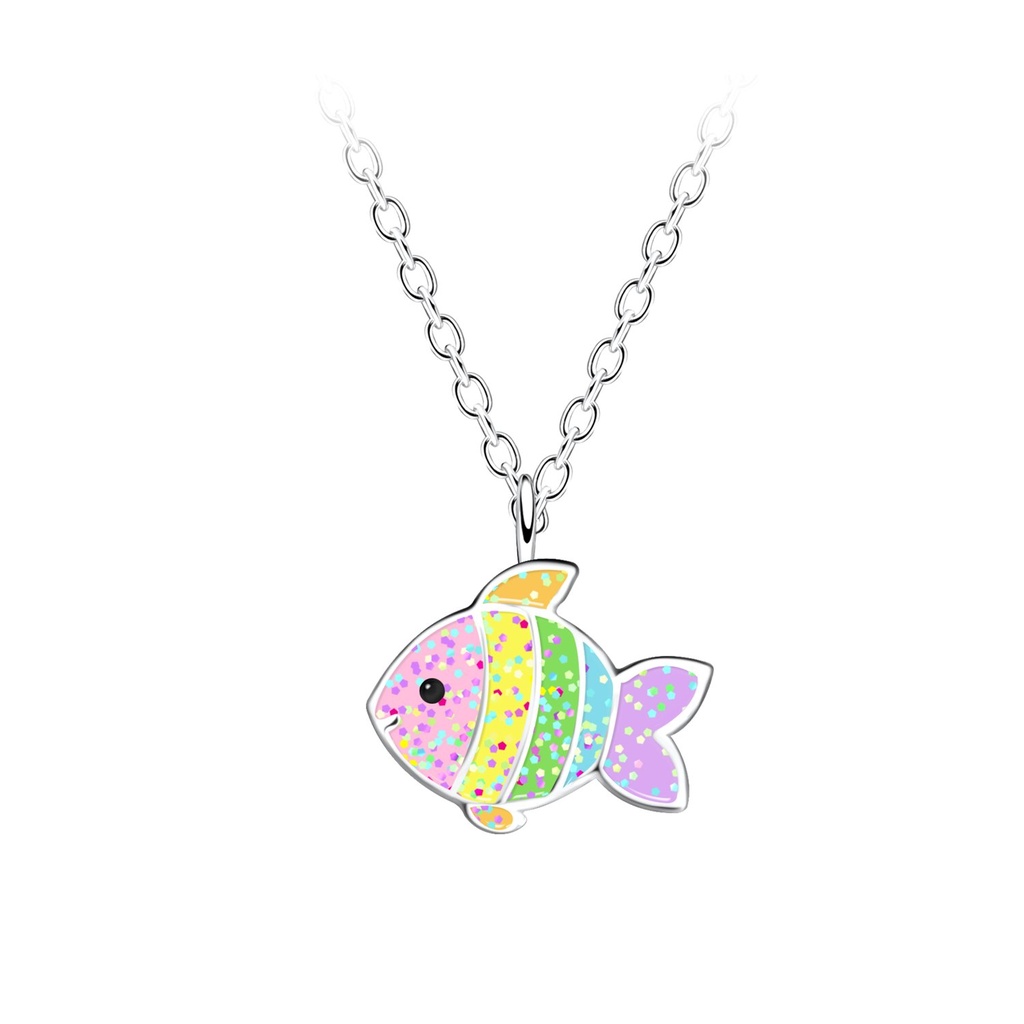 [10037102] Silver Fish Necklace