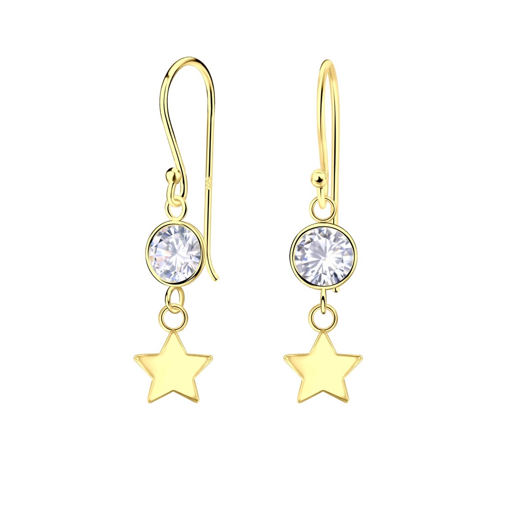 [10036662] Boucles d'oreilles étoile en argent