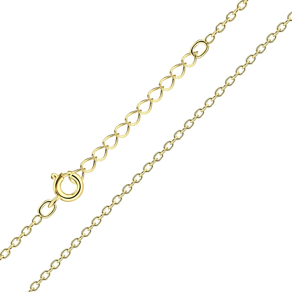 [10034570] Chaîne câble extensible en argent 51 cm