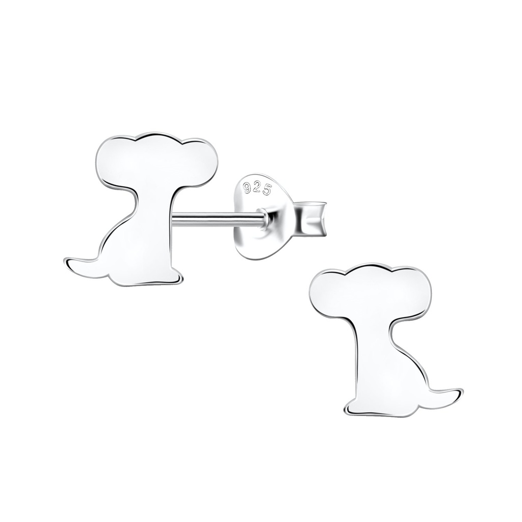 [10037472] Puces d'oreilles chien en argent