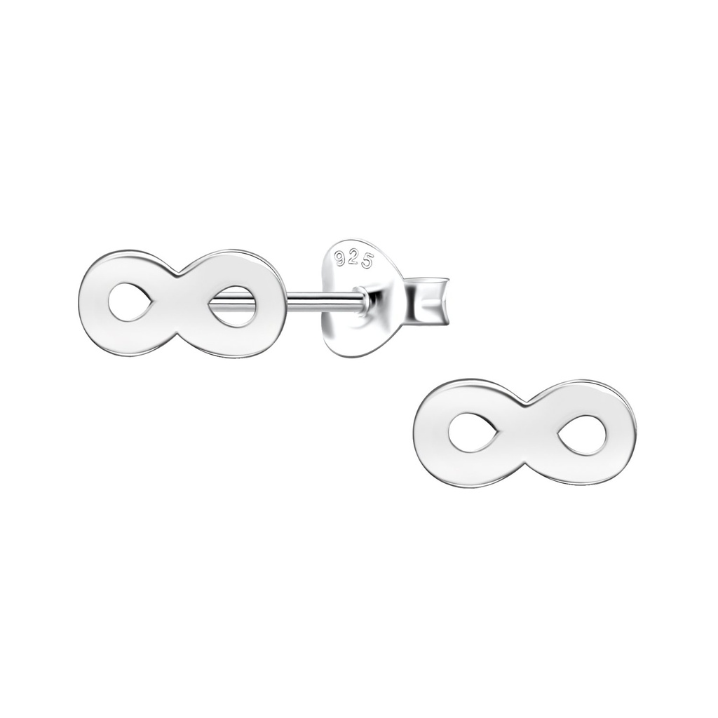 Silver Infinity Stud Earrings