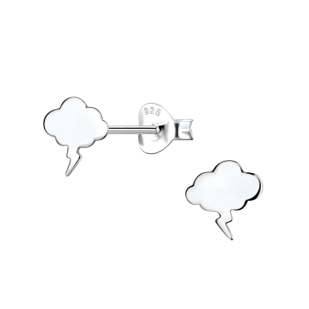 Puces d'oreilles orage en argent