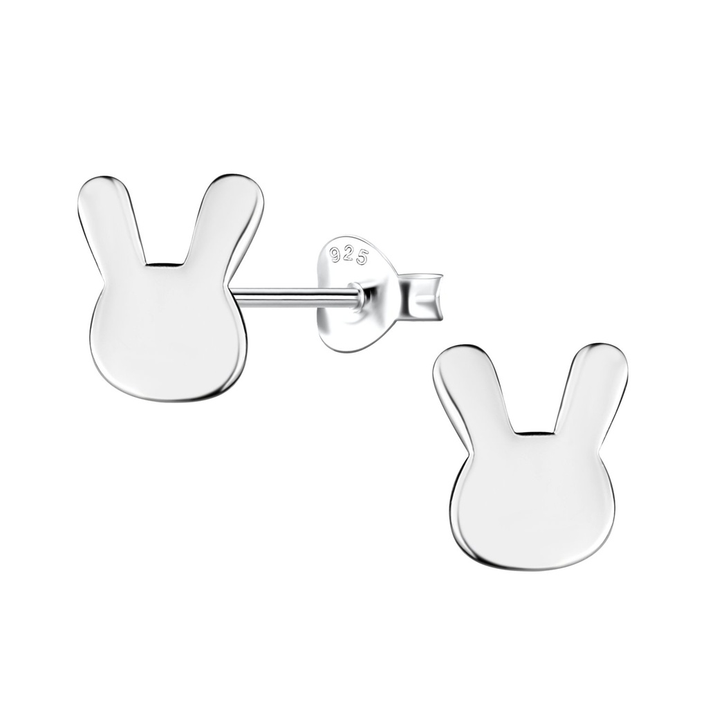 [10037459] Puces d'oreilles lapin en argent
