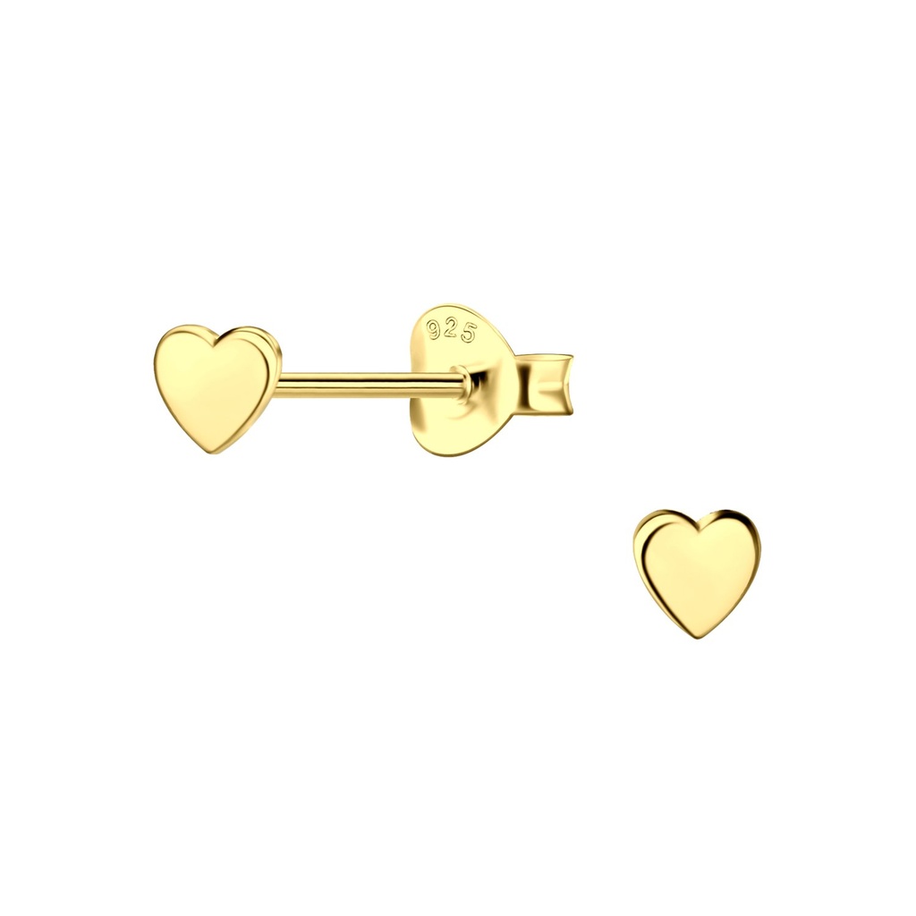 Silver Heart Stud Earrings