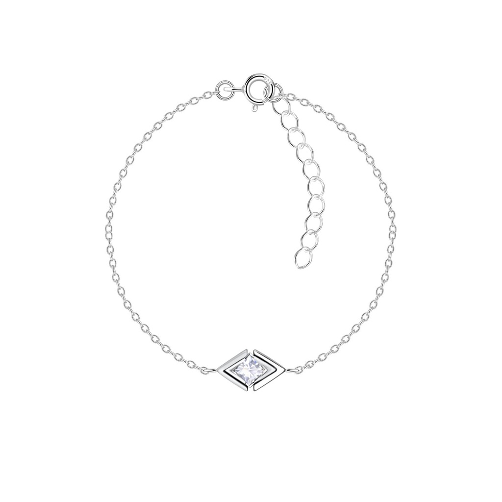 Bracelet en forme de diamant en argent